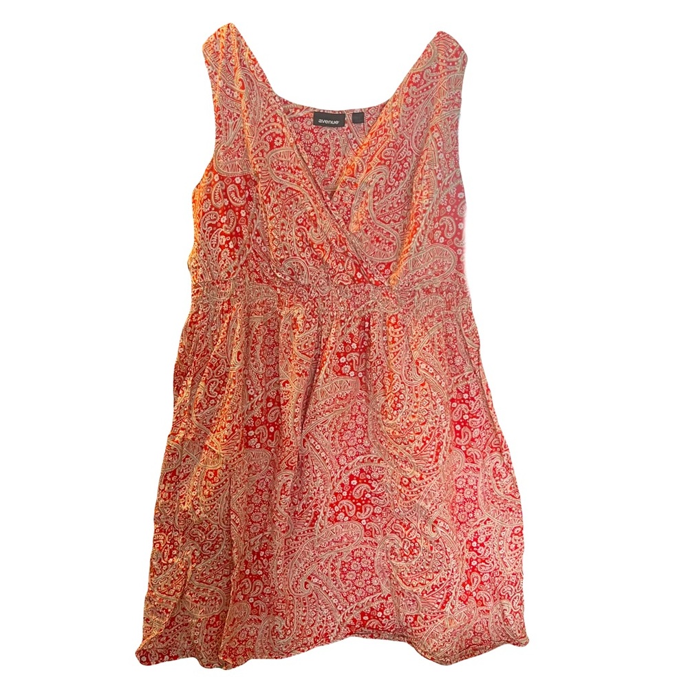 Avenue Orange Paisley Summer Dress Size 22/24